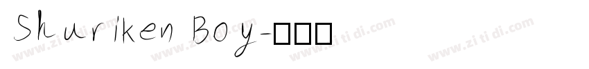 Shuriken Boy字体转换